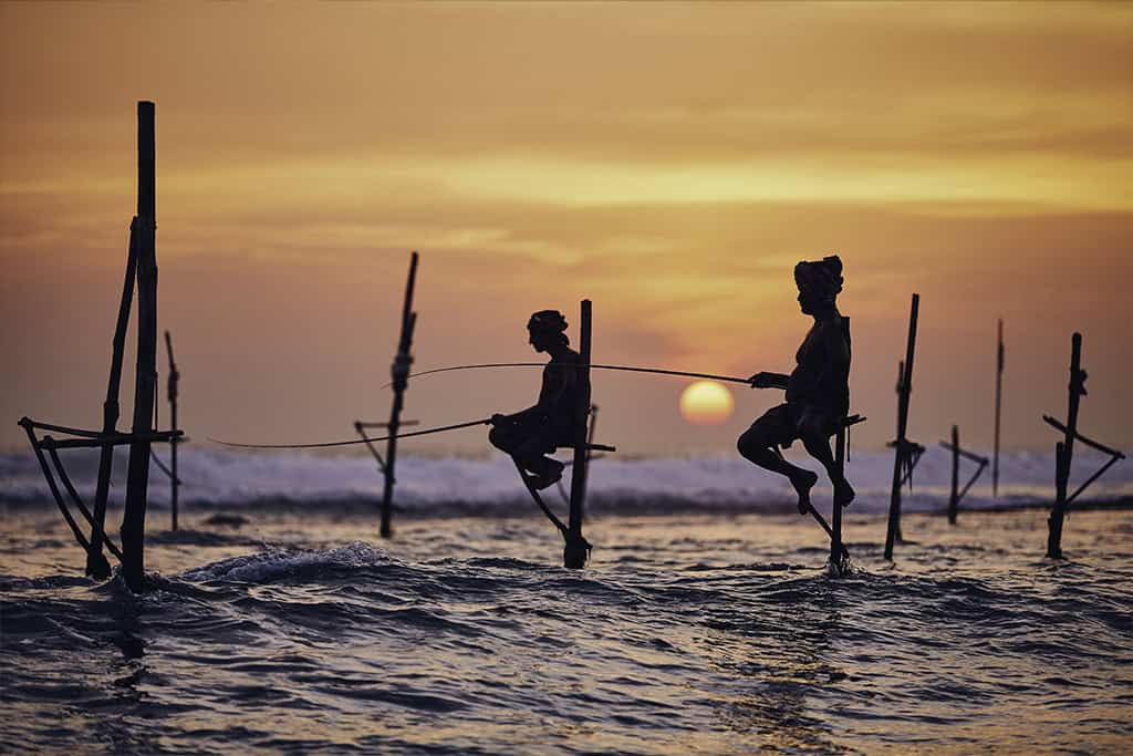 Culture and lifestyle of Sri Lanka, Stilt fishing